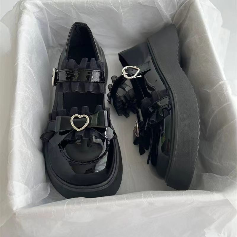 Sẵn Giày Da Đế Dày Phong Cách  Lolita Nhật Bản Dễ Thương Dành Cho Nữ