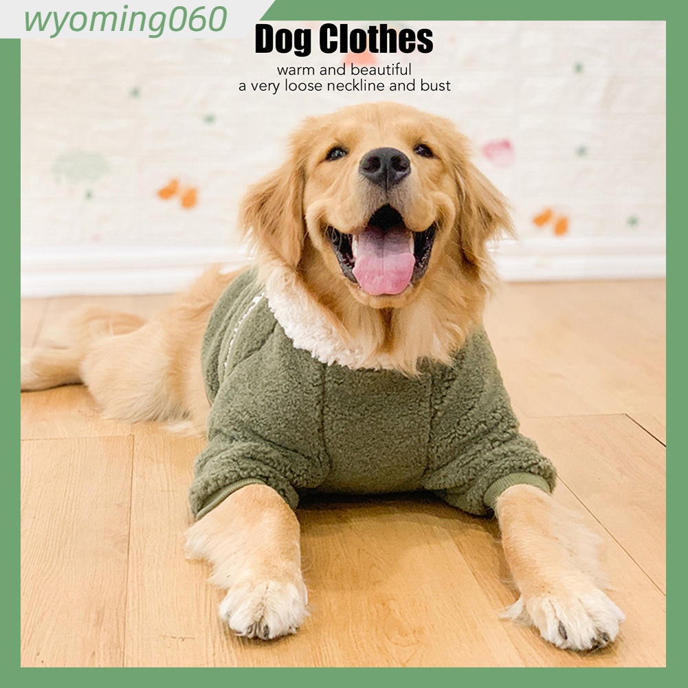 Wyoming060 Áo khoác mùa đông cho chó dễ thương mềm mại ngăn rụng lông dày bông Quần áo ấm vừa và lớn