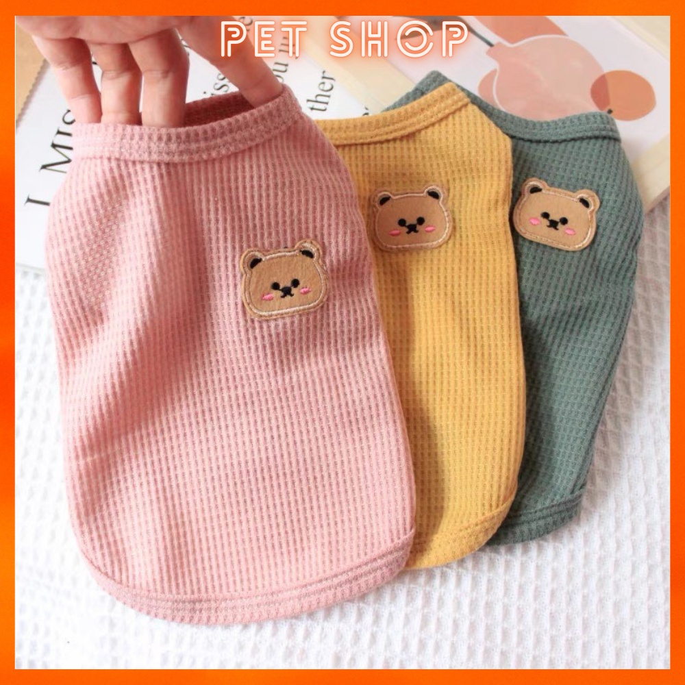 Áo Ba Lỗ Mỏng Thoáng Khí Dễ Thương Cho Thú Cưng, Chất Liệu Mỏng Phù Hợp Mùa Hè, Quần áo cho chó mèo