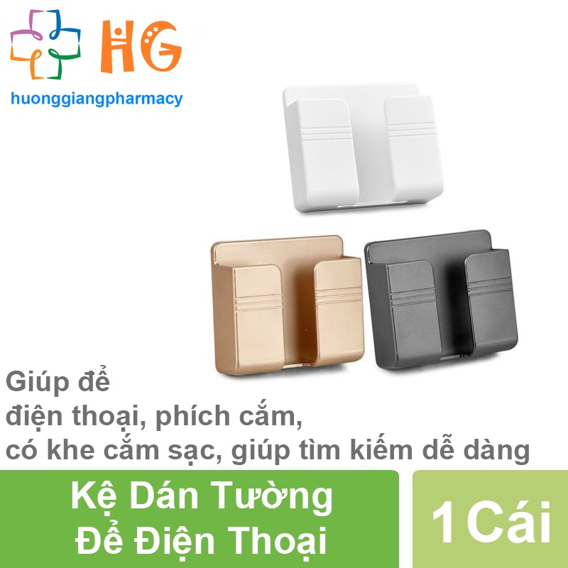 Kệ dán tường để điện thoại giá đỡ điện thoại điều khiển treo tường Tặng miếng dán tường
