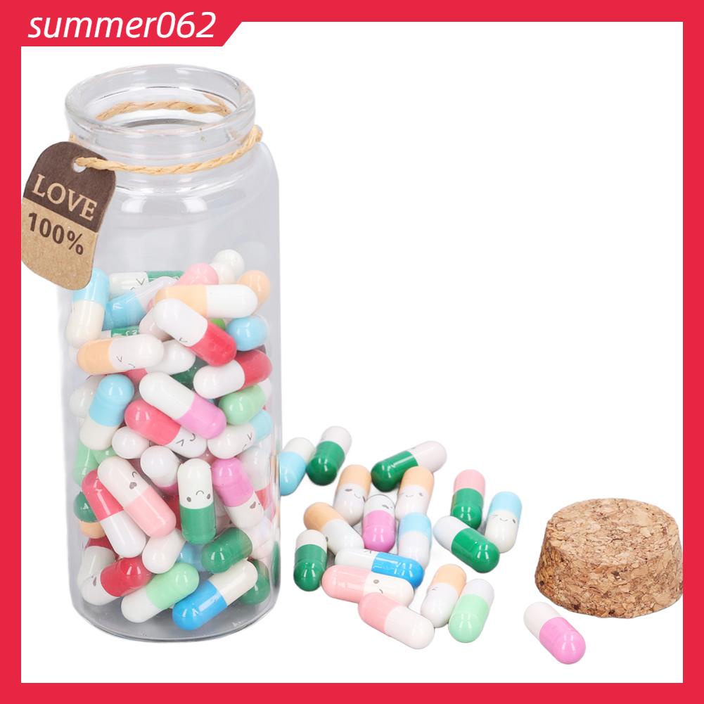 Đầu thư tình yêu Capsule Capsule 100 Capsule Letterhead trong lọ thủy tinh 【Summer062】