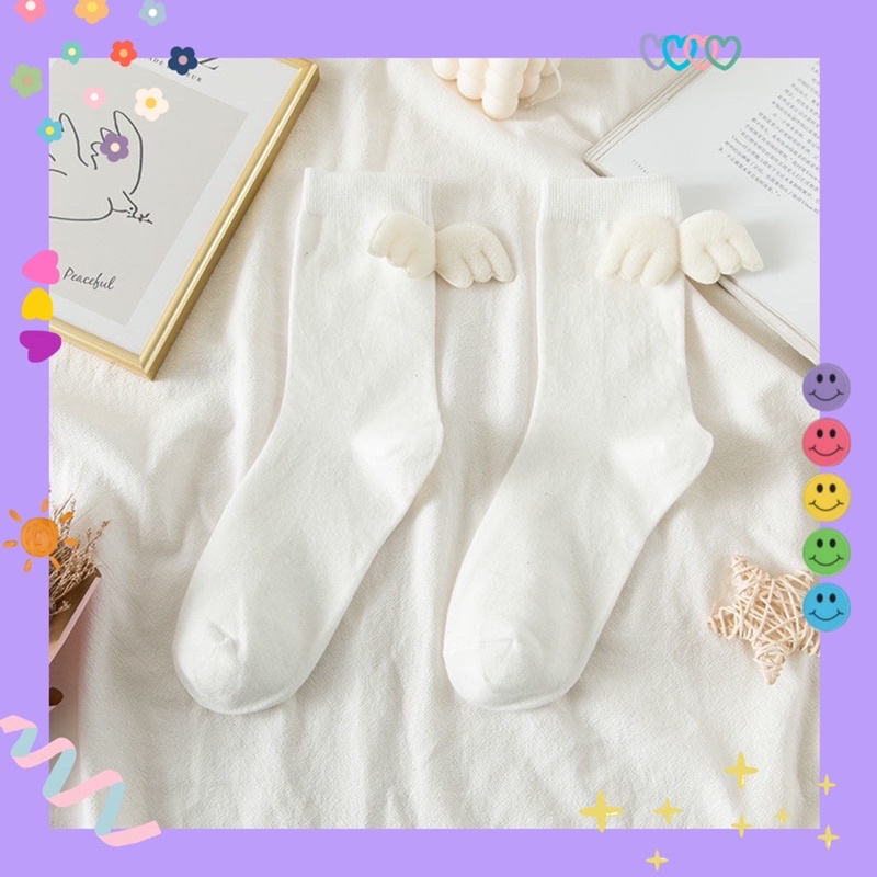Vớ cổ dài đính 🧚🏼‍♀️ Đôi cánh thiên thần phong cách Lolita