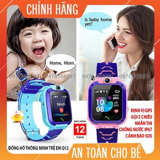 Đồng Hồ Thông Minh Trẻ Em Định Vị Q12 Nghe Gọi Chụp Ảnh - Sạc Nam Châm Chống Nước IP67 Bảo Hành 12 Tháng