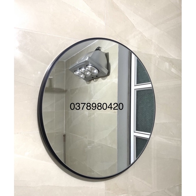 Gương phòng tắm khung thép sơn tĩnh điện , Gương tròn treo tường
