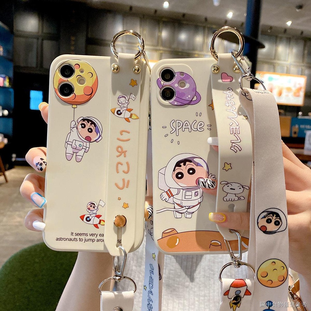 Ốp Điện Thoại In Hình Cậu Bé Bút Chì Shin-Chan Có Dây Đeo Cho Apple Iphone 11 13pro 12 xsmax xr 6 7 8plus xs