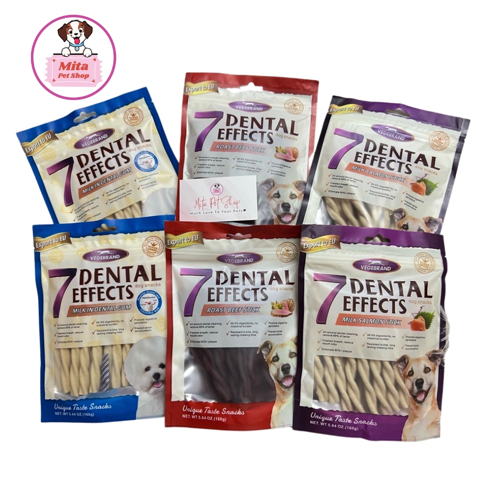 Xương Gặm 7 Dental Effects Snack Sạch Răng Cho Chó 70g-100g-160g