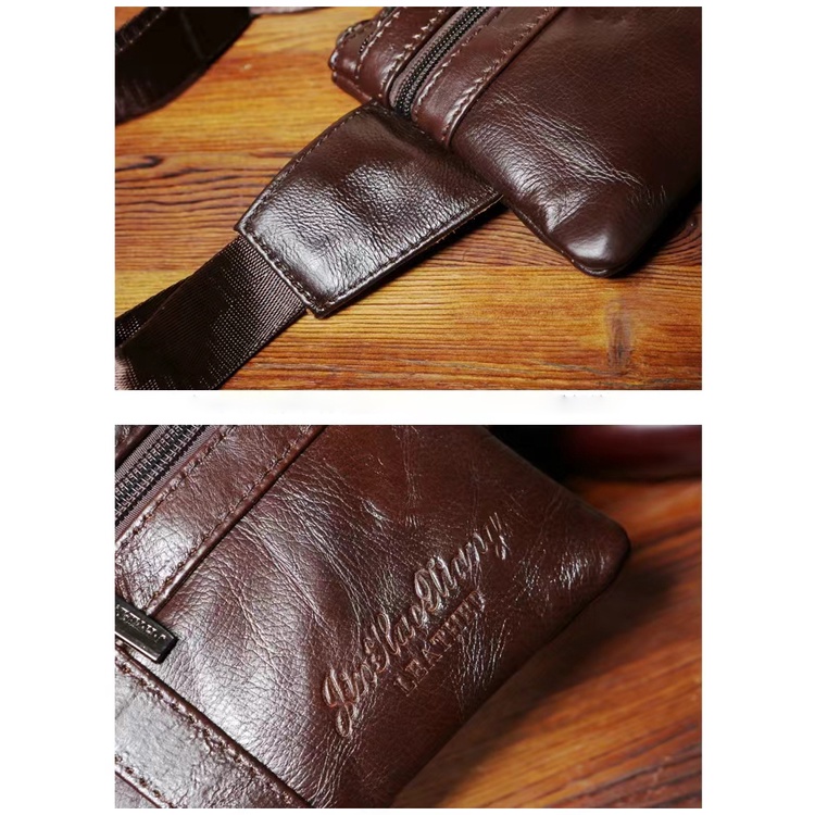 Túi Đeo Hông Thể Thao Bằng Da Thật Siêu Mỏng Đa Năng