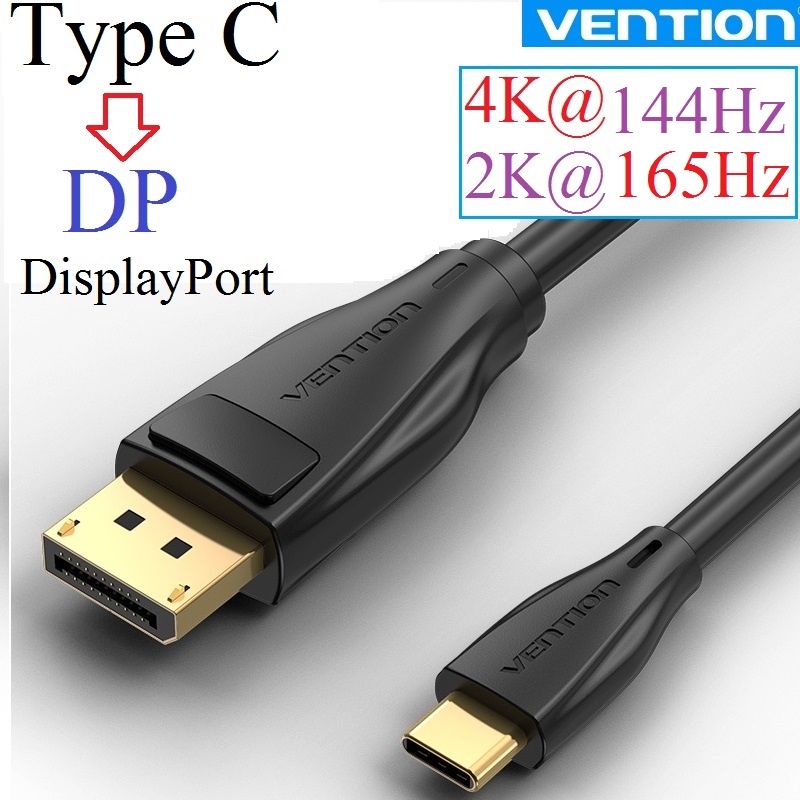 cáp chuyển Type C to displayport 1.4 Vention CGYB 4K@144Hz/2K@165Hz/1080P@240Hz