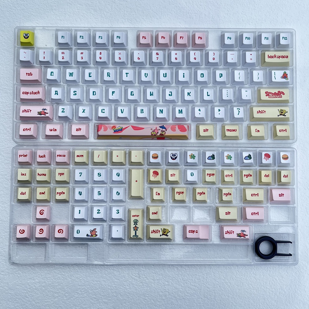 SpongeBob SquarePants Keycaps Cherry Profile dễ thương Anime PBT Dye Sub Bàn phím cơ học Keycap