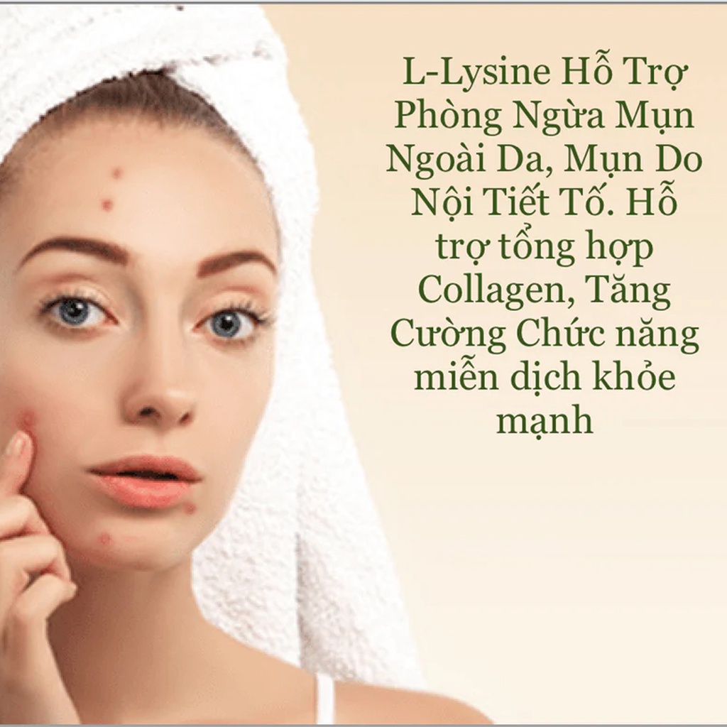 Now L Lysine 500Mg-1000Mg Hỗ Trợ Miễn Dịch, Tăng Tổng Hợp Collagen, Tăng Cơ, Giảm Mỡ