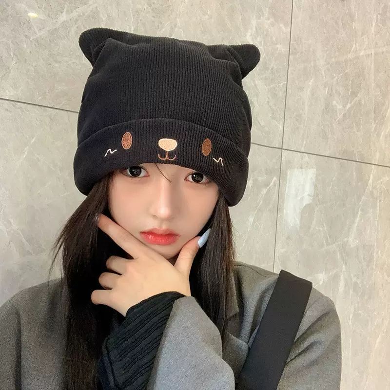 Mũ Len Tai Mèo Dễ Thương Cho Nữ