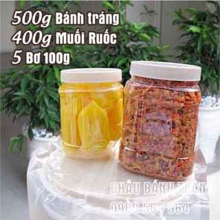 Combo siêu bự400g muối tép hành phi+ 500g bơ + 500g bánh tráng phơi sương - ảnh sản phẩm 1