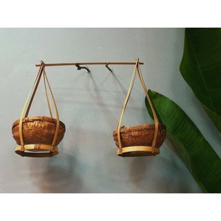 Quang gánh tre trang trí size mini 9cm