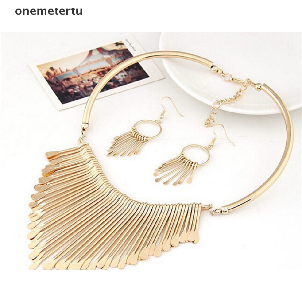 1 Set Vòng cổ Và Bông Tai Hình Đồng Xu Bằng Kim Loại Thời Trang Dành Cho Nữ