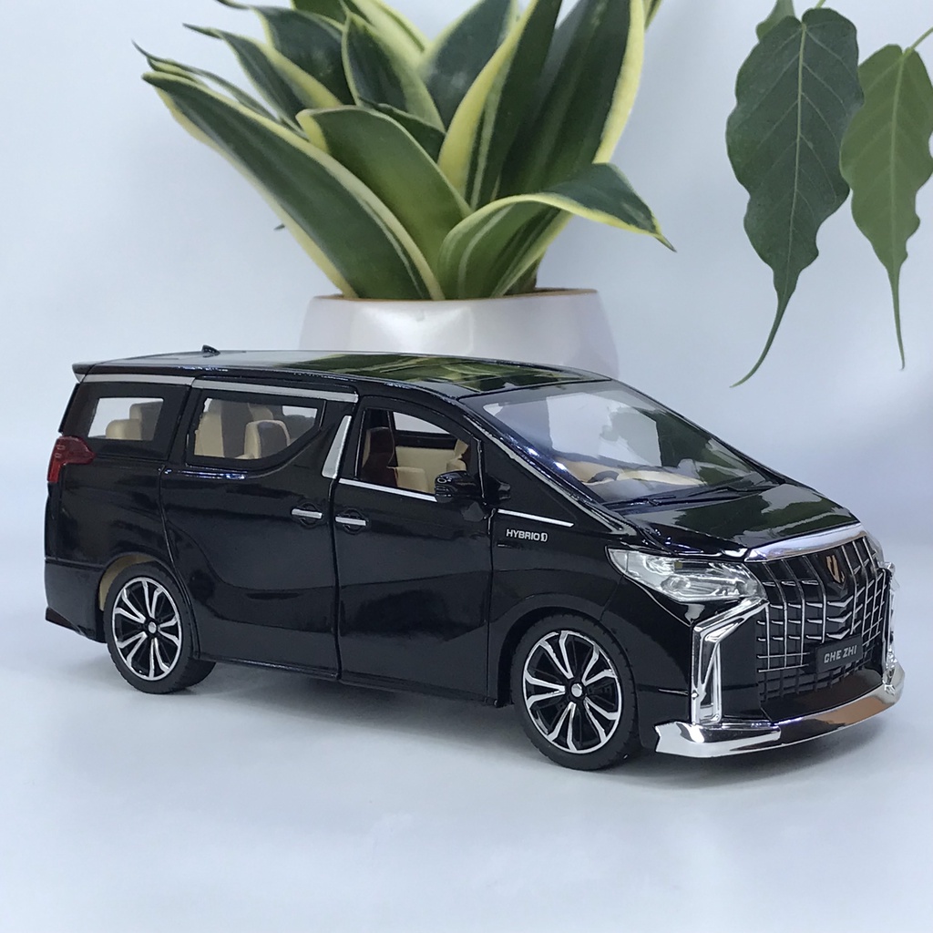 Mô hình xe ô tô Toyota Alphard tỷ lệ 1:24 bằng kim loại mẫu MPV đẳng cấp thương gia