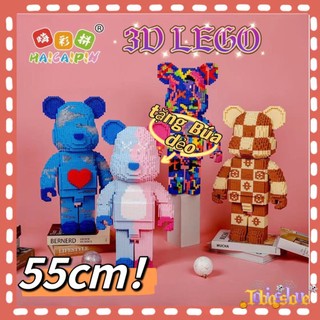 【Free plastic hammer】HICAIPIN 55cm 3d lego Violent bear compatible Lego building blocks, high difficulty, small particles, puzzle pieces, boys and girls' birthday gift puzzle