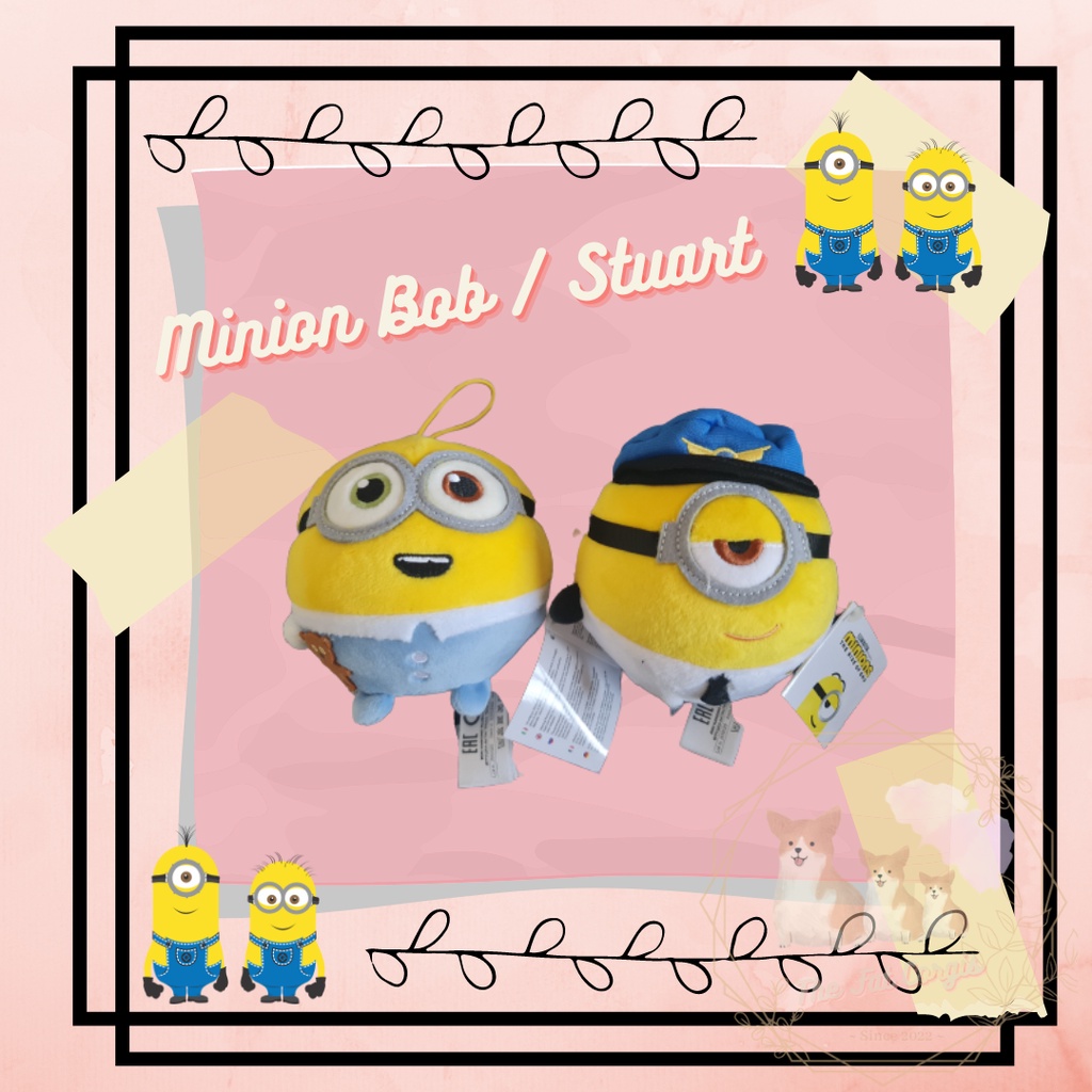 Gấu bông Despicable Me Minion Bob Stuart Kevin dạng cao su non 10cm