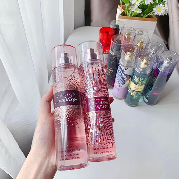 A Thousand Wishes Xịt thơm toàn thân Bodymist Bath & Body Works thơm