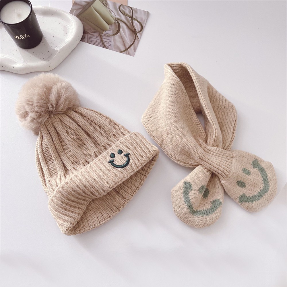 Sét mũ khăn mặt cười dành cho bé trai và bé gái S025