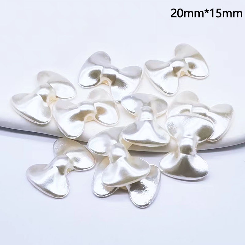 Set 10 Hạt Ngọc Trai Giả Hình Nơ Làm Trang Sức Thủ Công