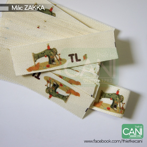 100c Mác cotton  khổ nhỏ In theo yêu cầu / zakka CANI