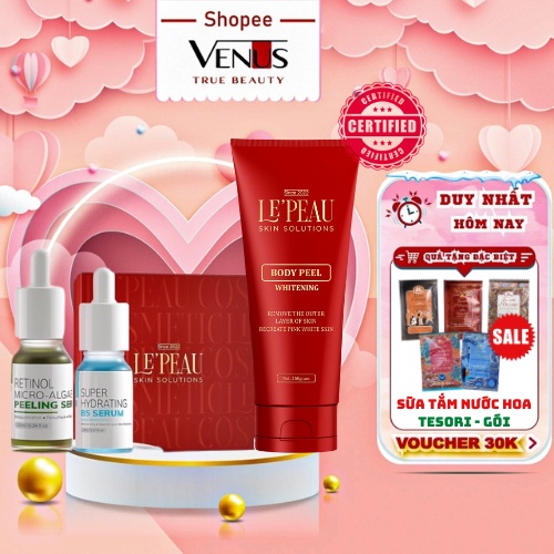 Peel Body Retinol Le'peau, Peel Da Vi Tảo, Tái Tạo Da Sinh Học, Loại Bỏ Lớp Da Chết - 150gr