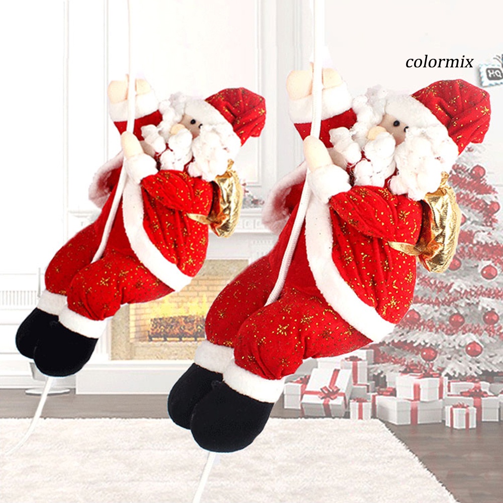 Ông Già Noel Leo Dây Treo Cửa Sổ Trang Trí Giáng Sinh