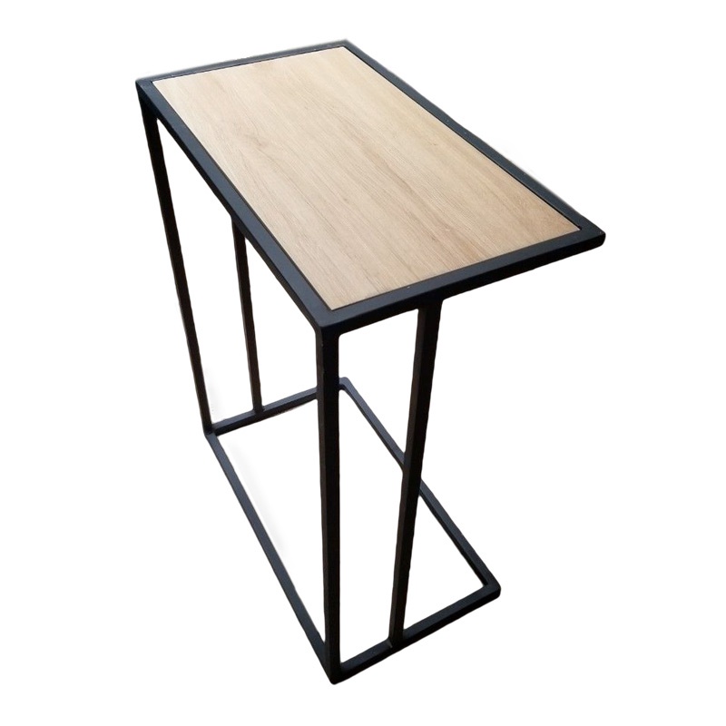 Bàn laptop mini đa năng chân sắt - Bàn trà sofa phòng khách QAB01 KT tổng 50 x 30 x 67 cm