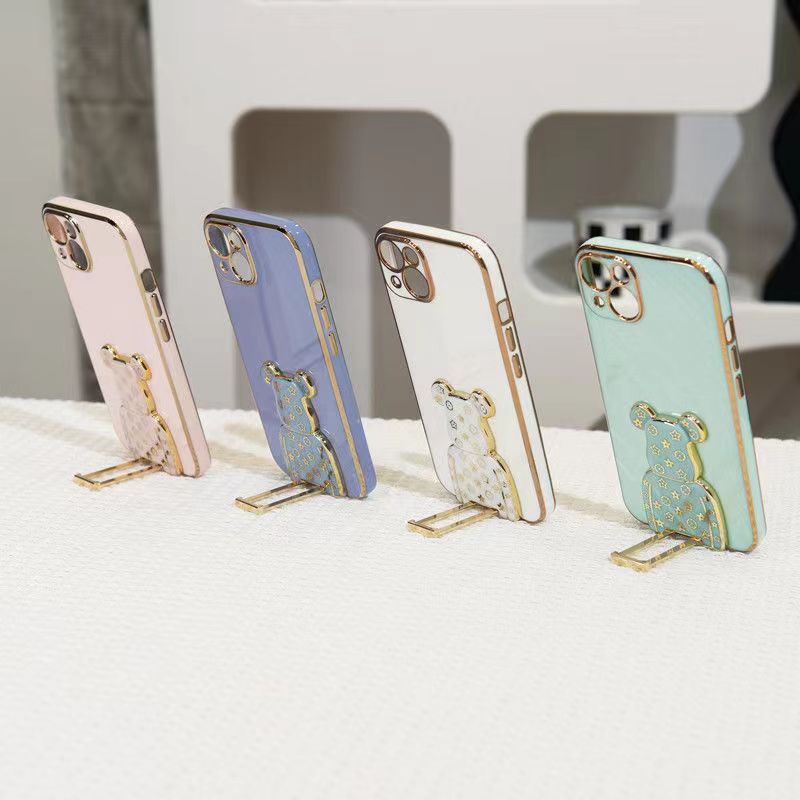 Ốp Điện Thoại Chống Sốc Có Giá Đỡ Hình Gấu Cho VIVO Y93 Y76S S1 PRO Y9S V11 Z3 Z3I V15 PRO V20 PRO X60 PRO Plus