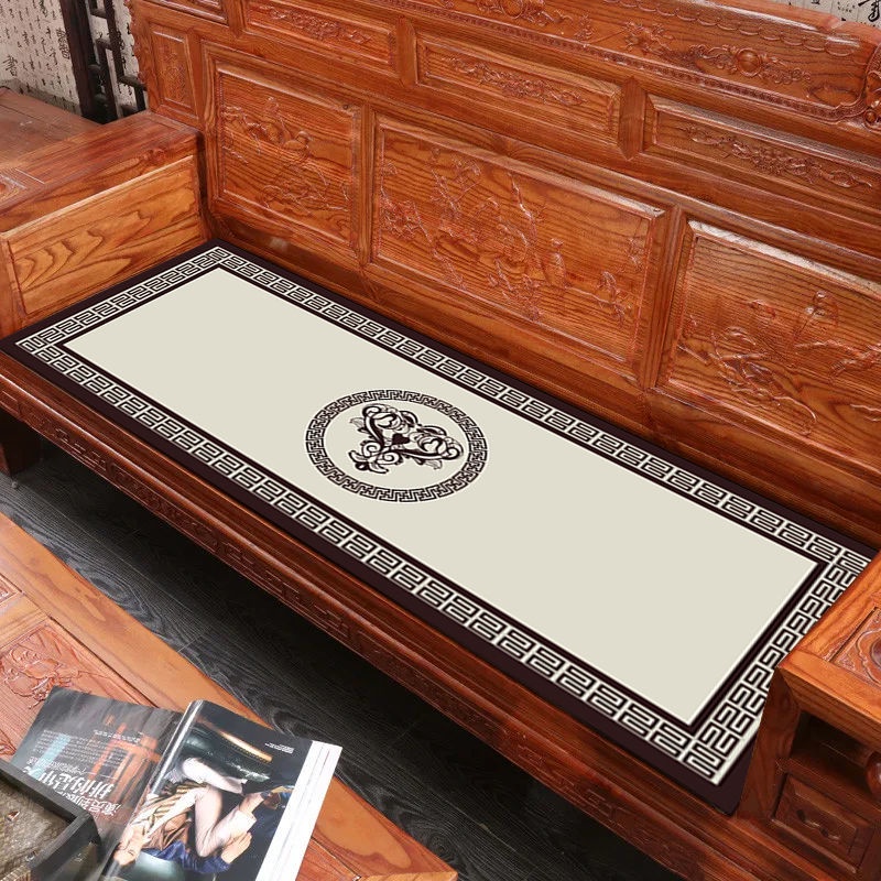 Đệm Lót Ghế Sofa Gỗ Màu Trơn Chống Trượt Phong Cách Trung Hoa