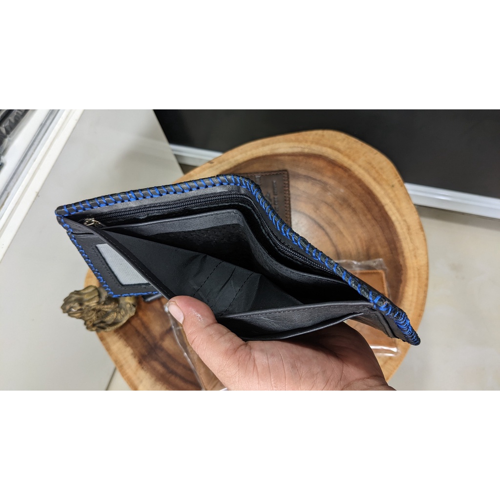 Ví Nam Da Bò Sáp Thật  May Tay-  Hình Ông Địa