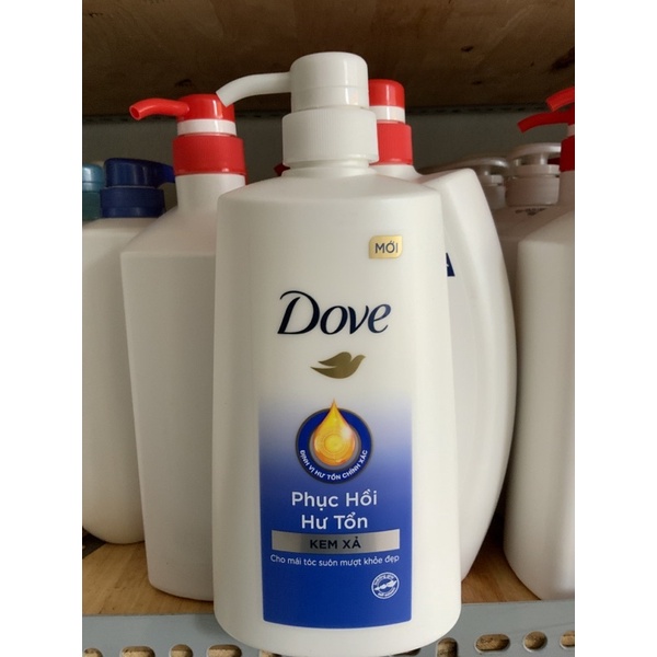 Combo dầu gội Dove 640g và dầu xả dove phục hồi hư tổn 610g