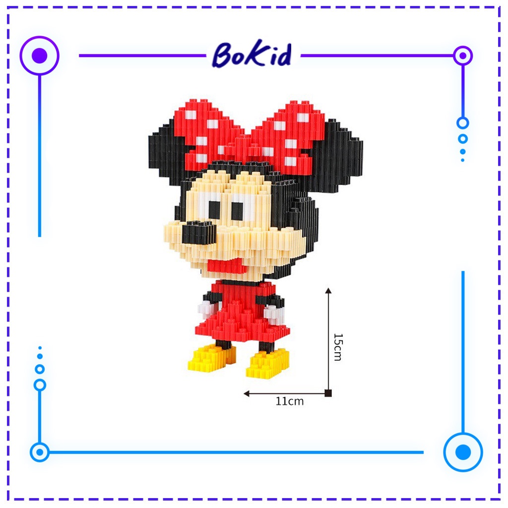 Disney khối Lego xếp hình Nhân Vật Hoạt Họa Mickey, Minnie và Ducky Dễ Thương giúp bé phát triển trí tuệ