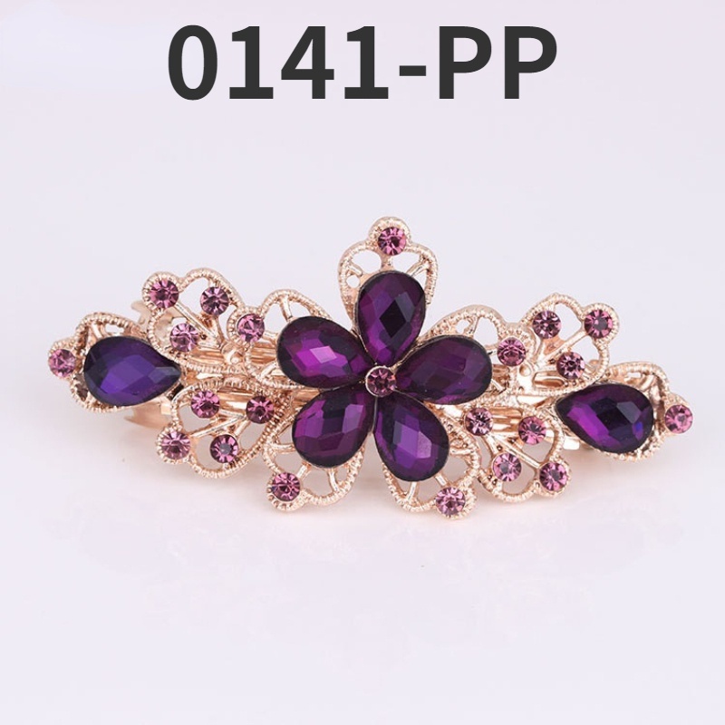 Kẹp Tóc Hình Hoa Đính Đá Pha Lê 6cm Phong Cách Hàn Quốc Dễ Phối Đồ Thời Trang Cho Nữ