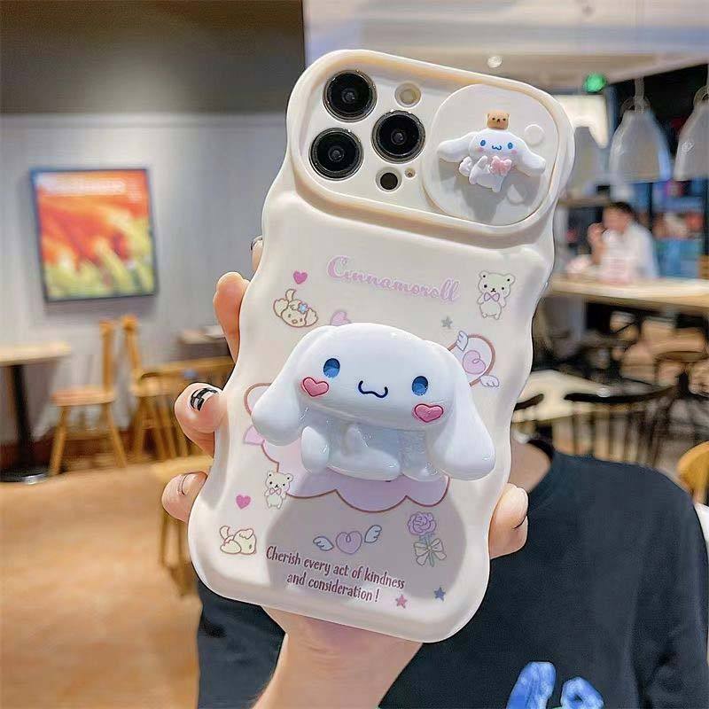 Ốp Điện Thoại In Hình Chú Chó Hoạt Hình Có Giá Đỡ Cho iPhone 14 13 12 11 Pro Max 7 8 Plus Xr Xs Max