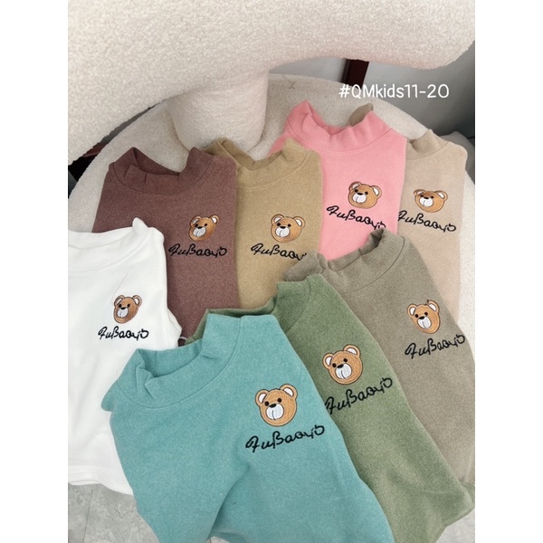 áo giữ nhiệt cổ cao 3 phân dày ấm cho bé