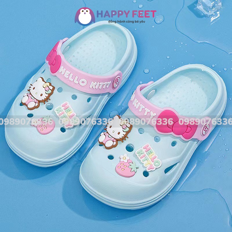 Sục trẻ em hình Kitty dễ thương Happy Feet, siêu nhẹ siêu êm cho bé gái 2-7 tuổi - No21487