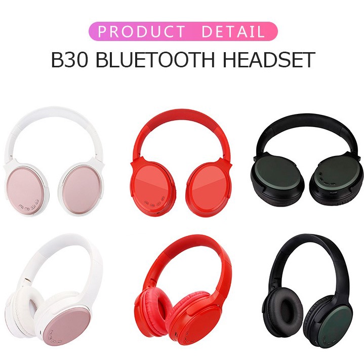 Tai nghe không dây Bluetooth chụp tai B30 có Micro đàm thoại, chống ồn, tai nghe đẹp mới 2022