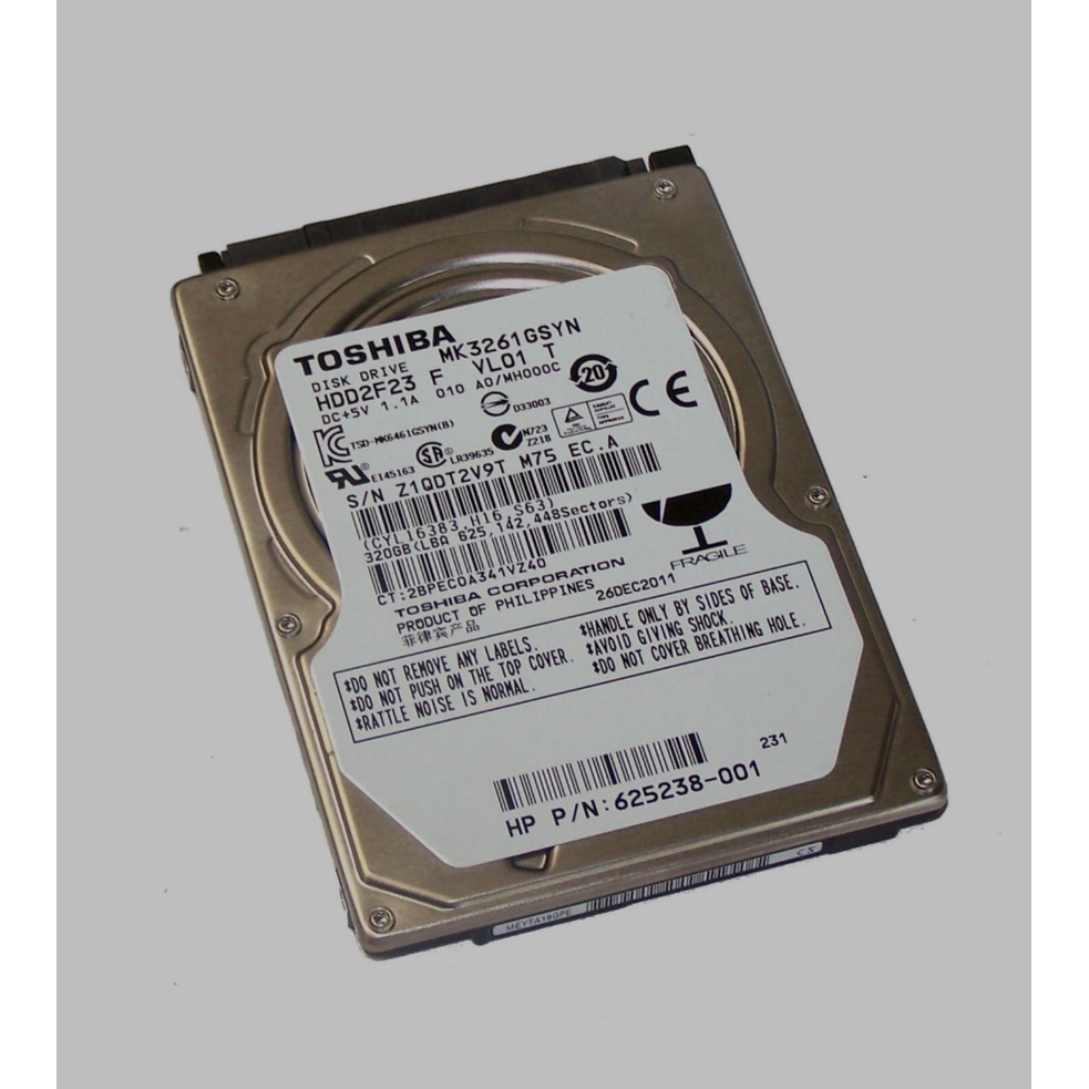 Ổ cứng laptop HDD 80GB 120GB 160GB 250GB 320GB 500GB 1TB bảo hành 6 tháng. Hàng 2nd ngoại hình đẹp