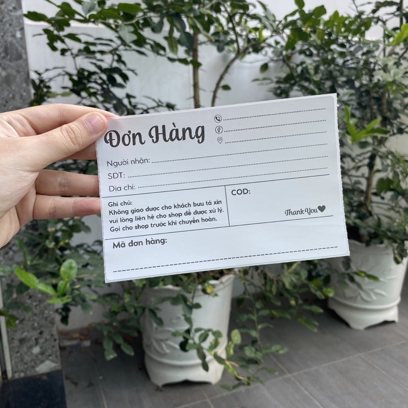 (SIZE LỚN) 50 tem dán phiếu giao hàng CÓ KEO SẴN, sticker mã vận đơn size 10*15cm, TMVA6