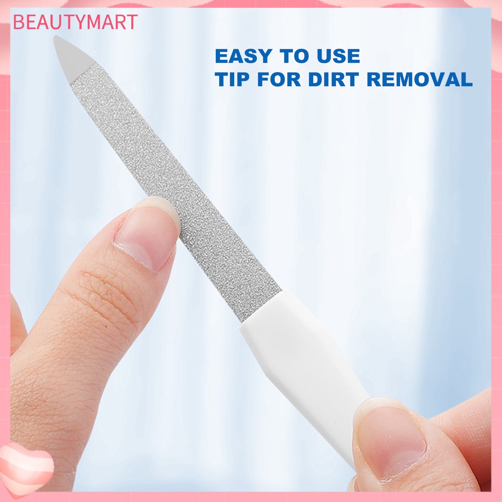 Dụng Cụ Dũa Móng Hai Đầu Chống Trượt 2 Trong 1 Bằng Thép Không Gỉ