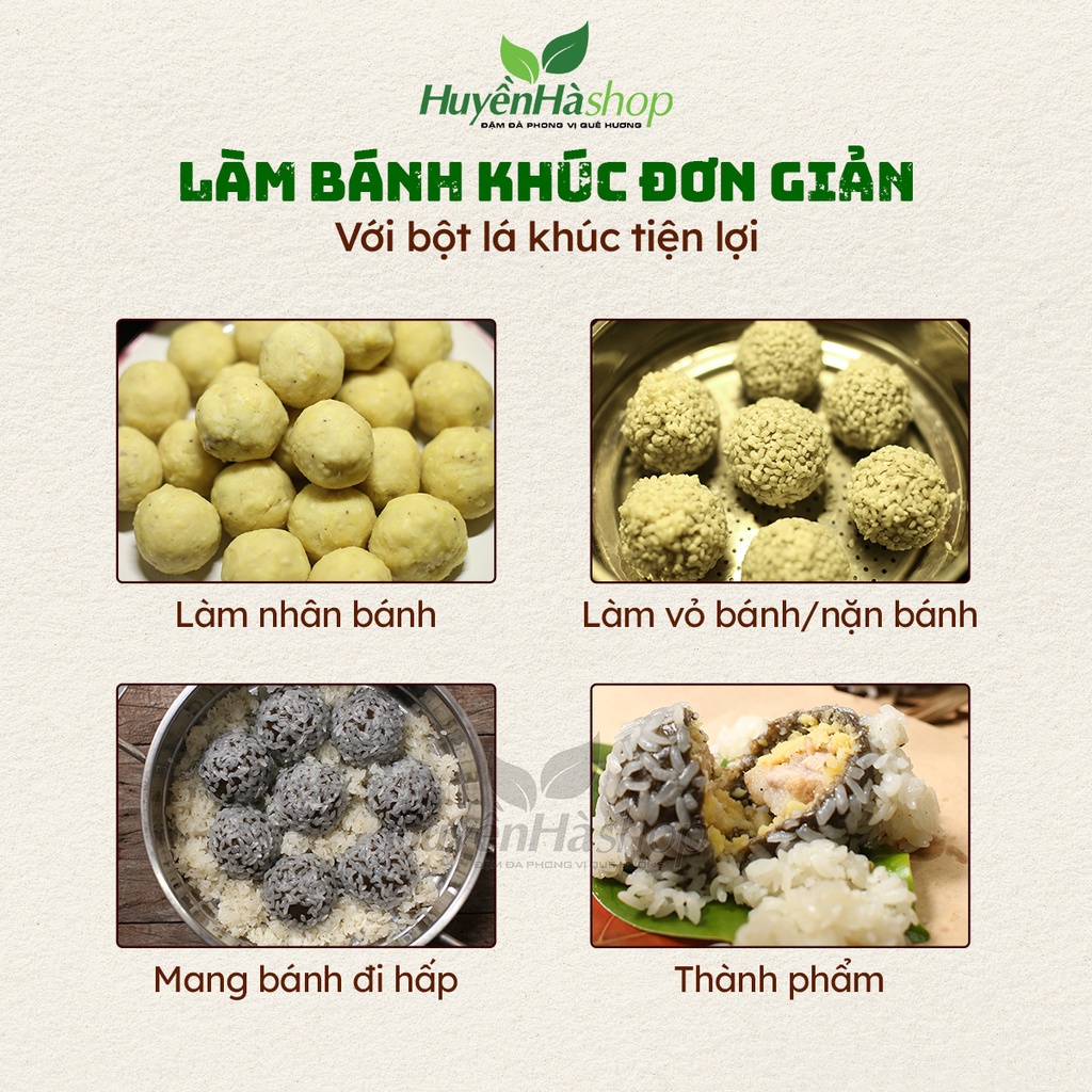 Bột Lá Khúc  Sấy Khô Nguyên Chất 100% - Bột Làm Bánh Khúc, Xôi Khúc Thơm Ngon - Huyền Hà Shop