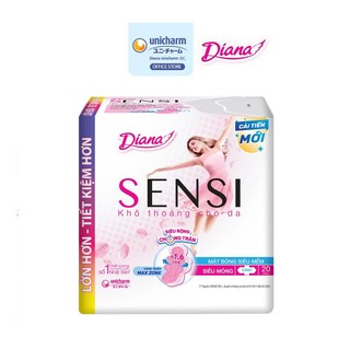 Combo 4 Gói BVS Diana Sensi Siêu Mỏng Cánh (20 miếng/gói)