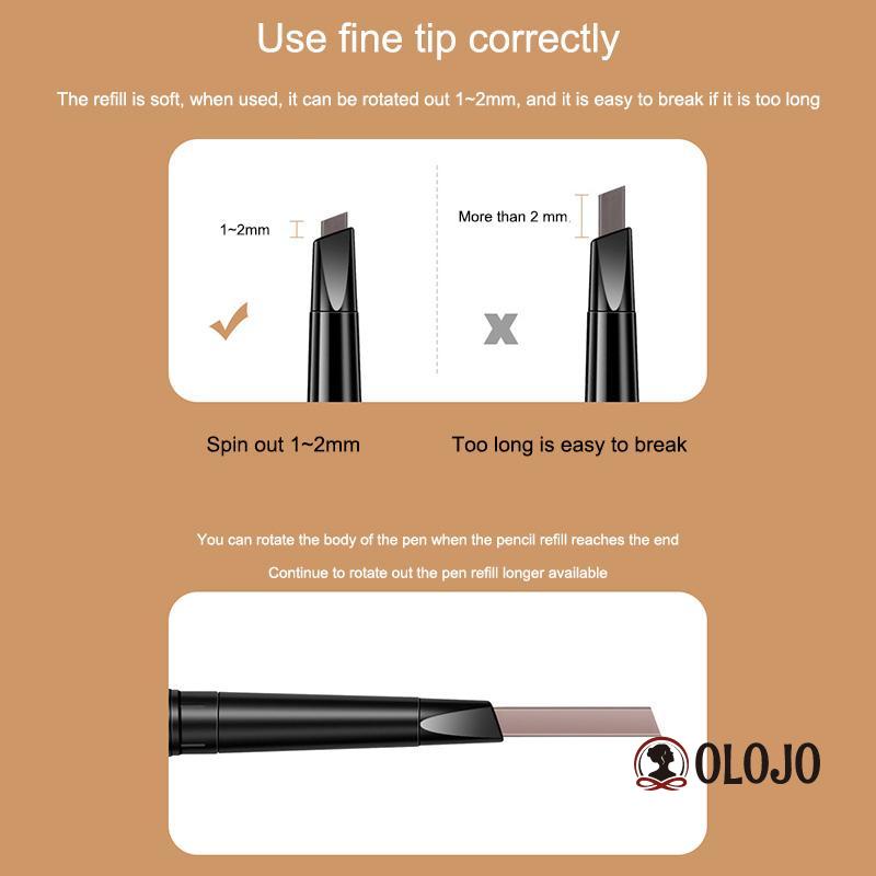 Bút Kẻ Lông Mày Hai Đầu Chống Thấm Nước Và Mồ Hôi Không Nhòe Tạo Hiệu Ứng Ba Chiều