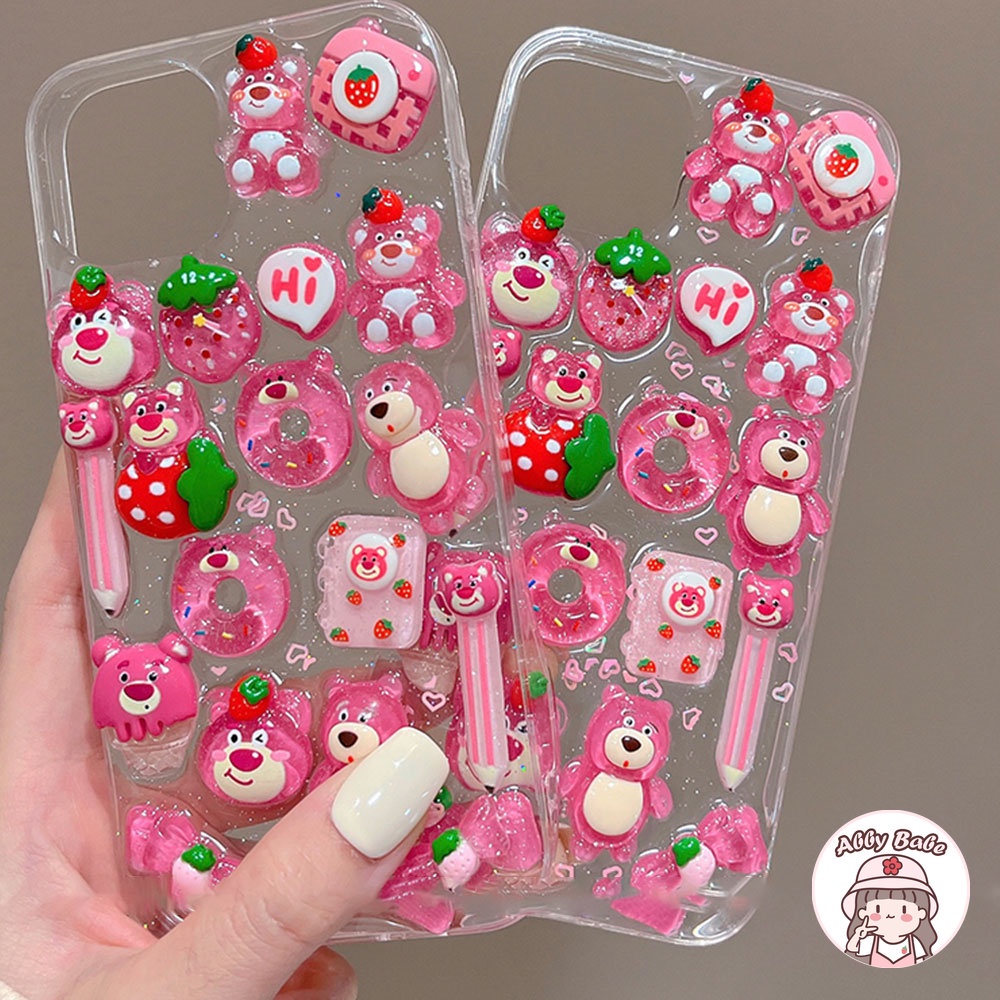 Ốp Điện Thoại TPU Mềm Trong Suốt Hình Gấu 3D Cho Iphone 14 Pro Max 11 7Plus 13 12 11 Pro Max X XS 12 13 XR