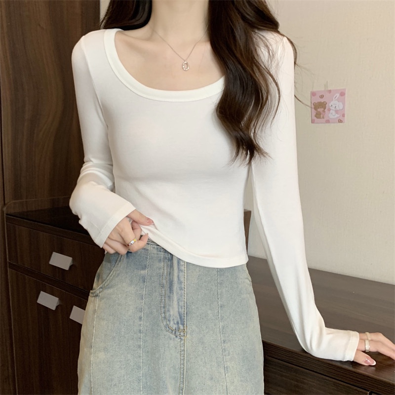 NRVP Áo Thun Nữ Dài Tay Dáng Rộng Thời Trang Hàn Quốc