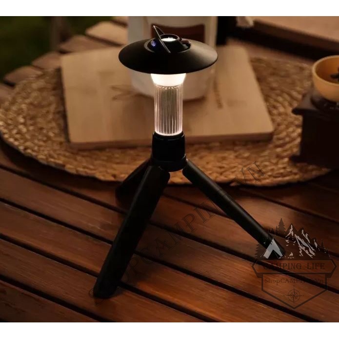 Đèn pin led cắm trại, đèn treo lều đa chức năng tripod kiêm đèn pin, cắm trại dã ngoại - Camping VietNam