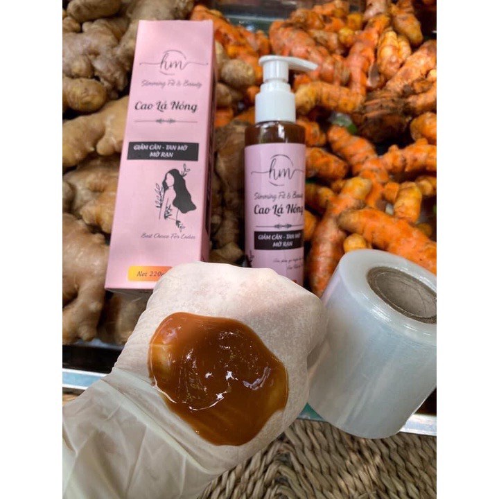 Cao lá nóng tan mỡ dùng chung đai nịt bụng - Chính hãng