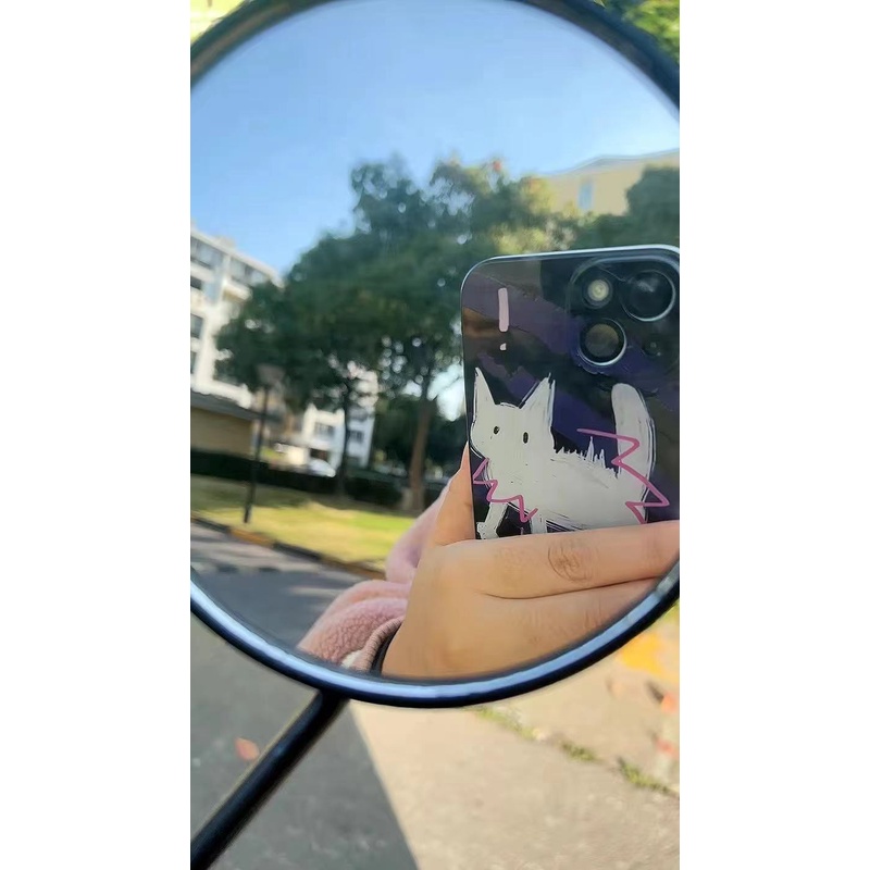 Ốp điện thoại mềm nữ tính in mèo thích hợp cho Apple iPhone 4 Iphone13 11/12pro Xsmax 78P 8L3V