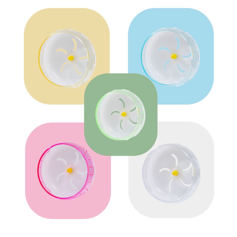 Hamster máy chạy bộ thể thao im lặng bánh xe chạy đồ chơi không có âm thanh 17cm lớn 21cm không gian rộng chuột vàng